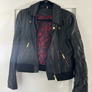 Free People Black Leather Jacket